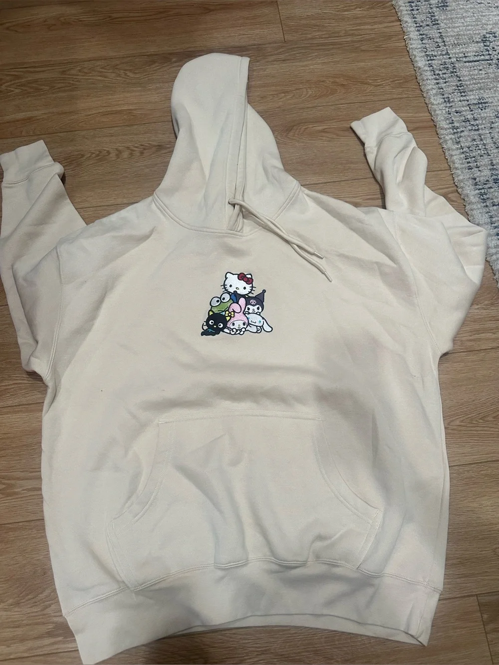 Hello Kitty Cream Graphic Cat Hoodie - Unbranded XL